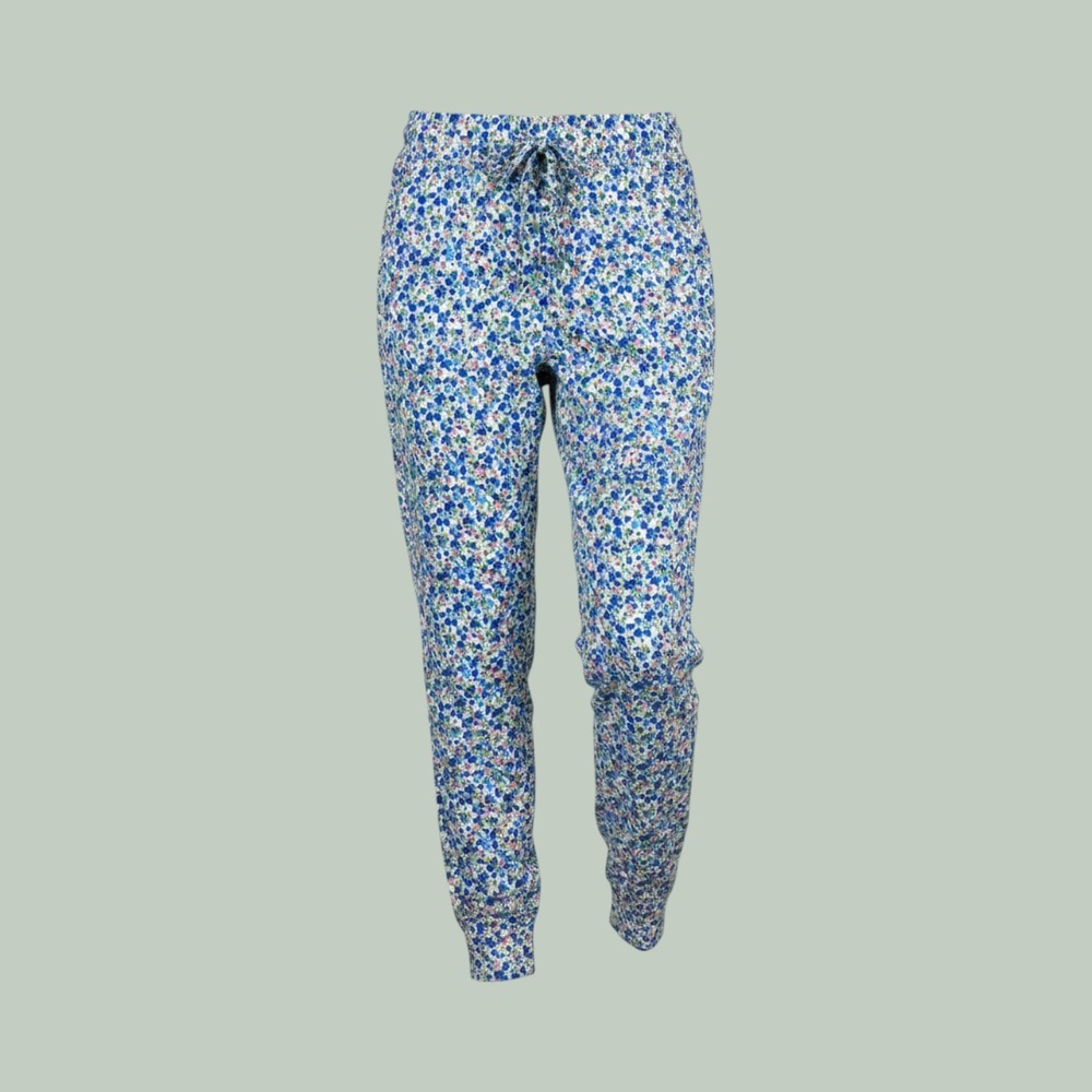 State‎ of Day Dream Ditsy Floral Jogger Pants Blue Pink XS Loungewear NEW